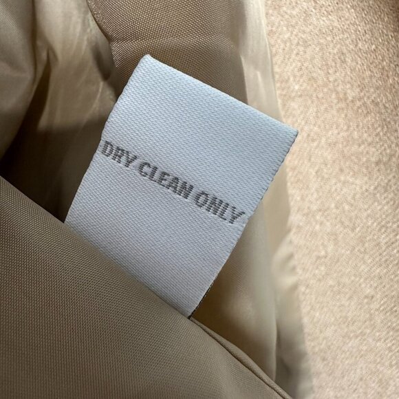 Dress Barn Vest Tan Floral Embroidered Wool Blend Lined Open Size 18W - Picture 4 of 12